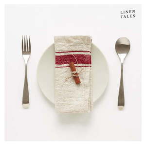 Ľanové obrúsky v súprave 2 ks Red Stripe Vintage – Linen Tales vyobraziť