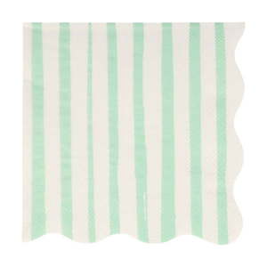 Papierové obrúsky v súprave 16 ks Mint Stripe – Meri Meri vyobraziť