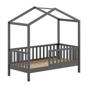 Antracitová detská posteľ z borovicového dreva 70x140 cm DALLAS – Vipack vyobraziť