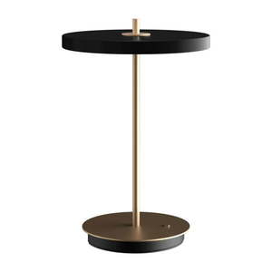 Čierna LED stolová lampa so stmievačom s kovovým tienidlom (výška 31 cm) Asteria Move – UMAGE vyobraziť