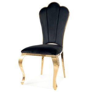 Sconto Jedálenská stolička QELL čierna/zlatá vyobraziť