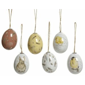 Veľkonočná dekorácia Závesné vajíčka s motívom pierok a zvieratiek% vyobraziť