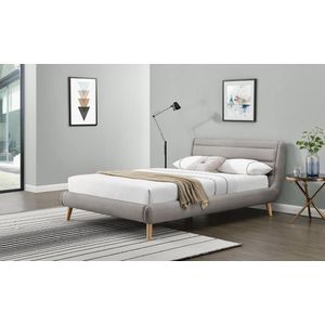 Čalúnená posteľ Elanda 160x200 dvojlôžko- svetlosivá vyobraziť