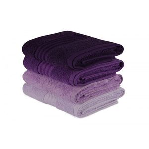 Sada 4 ks ručníků Rainbow 50x90 cm fialová vyobraziť