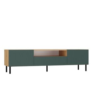 TV stolík KAMA 160 cm dub artisan/zelený vyobraziť