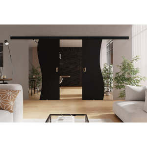 KIER Posuvné dvere FALA DUO | 132 cm Farba: Čierna vyobraziť