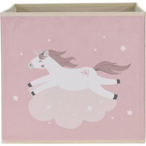 Detský textilný box Unicorn dream ružová, 32 x 32 x 30 cm vyobraziť