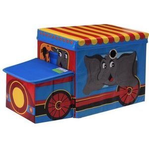 Detský úložný box a sedátko Circus bus modrá, 55 x 26 x 31 cm vyobraziť