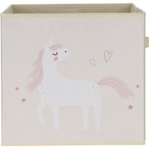 Detský textilný box Unicorn dream biela, 32 x 32 x 30 cm vyobraziť