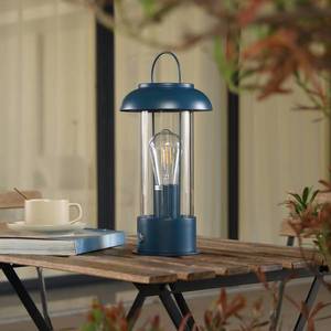 Lindby Lindby LED dobíjacia stolová lampa Yvette, modrá, IP44 vyobraziť