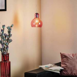 TK Lighting Závesné svetlo Mango, ružovo-priehľadné/strieborné vyobraziť