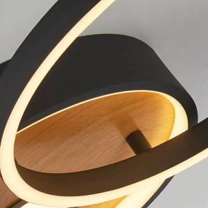 Searchlight Stropné svietidlo LED Curio Flush, vzhľad dreva vyobraziť