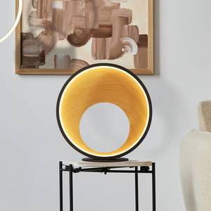 Searchlight Stolová lampa Curio LED, vzhľad dreva vyobraziť