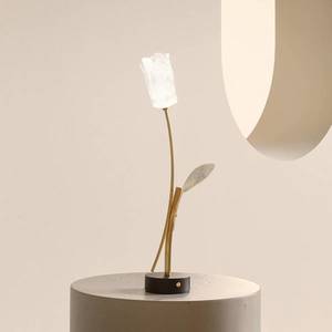 Slamp Slamp LED dobíjacia stolová lampa Tulip, čierna základňa vyobraziť