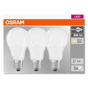 OSRAM E27 9W 827 LED žiarovka matná, sada 3 kusov vyobraziť