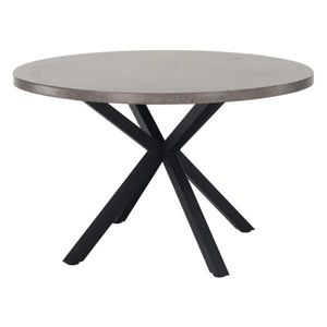KONDELA Jedálenský stôl, betón/čierna, priemer 120 cm, MEDOR vyobraziť