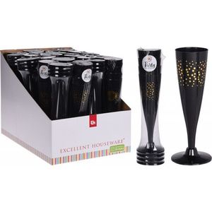 MAKRO - Pohár na šampanské 4ks plastové čierne vyobraziť