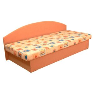 Celočalúnená váľanda s molitánovým matracom, oranžová+vzor, EDO 3 vyobraziť