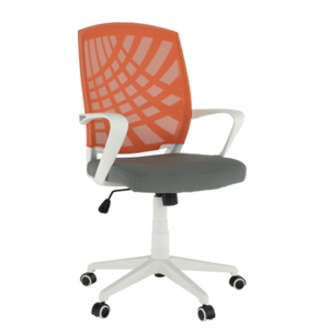 Kancelárske kreslo, oranžová/sivá/biela, VIDAL vyobraziť