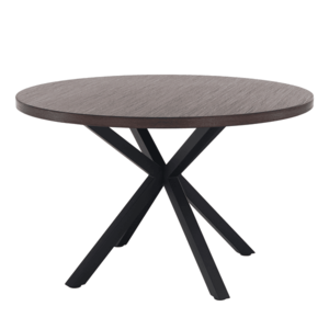 Jedálenský stôl, tmavý dub/čierna, priemer 120 cm, MEDOR vyobraziť