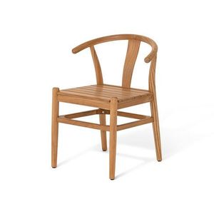 Dizajnová jedálenská stolička z tíkového dreva vyobraziť