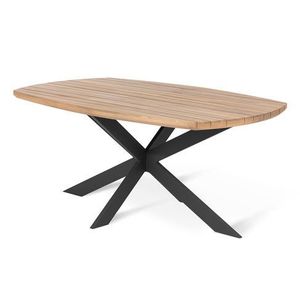 Jedálenský stôl s moderným dizajnom nôh v tvare písmena X; cca 1, 8 m vyobraziť