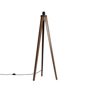 Vidiecka stojaca lampa statív orechové drevo - Tripod Classic vyobraziť