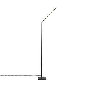 Moderná stojaca lampa čierna vrátane LED s dotykovým stmievačom - Berdien vyobraziť