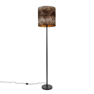 Stojacia lampa čierny odtieň leopardie prevedenie 40 cm - Simplo vyobraziť