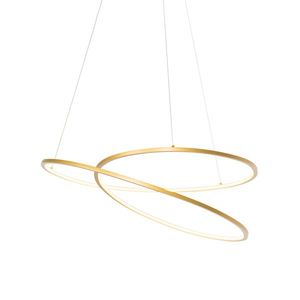 Dizajnové závesné svietidlo zlaté 72 cm vrátane LED 3-stupňovo stmievateľné - Rowan vyobraziť