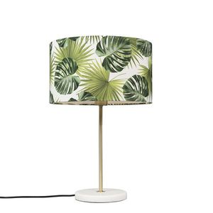 Moderná mosadzná stolová lampa s tienidlom na listy 35 cm - Kaso vyobraziť