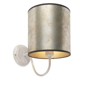 Klasická nástenná lampa béžová so zinkovým tienidlom - Matt vyobraziť