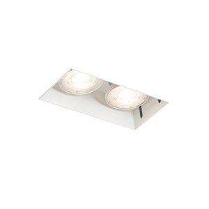 Moderné zápustné bodové svietidlo biele GU10 bez orezania 2-svetlo - Oneon vyobraziť
