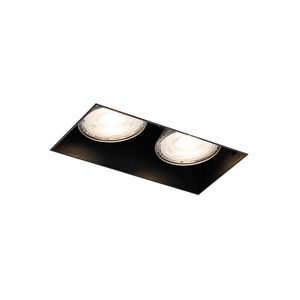 Moderné zápustné bodové svietidlo čierne GU10 bez orezania 2-svetlo - Oneon vyobraziť