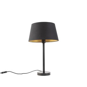 Klasická stolová lampa čierna s čiernym tienidlom 32 cm - Simplo vyobraziť