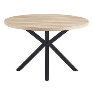 KONDELA Medor okrúhly jedálenský stôl dub sonoma / čierna vyobraziť