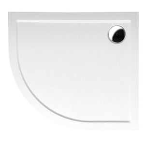 POLYSAN - RENA R sprchová vanička z liateho mramoru, štvrťkruh 90x80cm, R550, pravá, bie 72891 vyobraziť