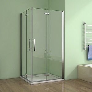 H K - Štvorcový sprchovací kút MELODY R808, 80x80 cm sa zalamovacím dverami vrátane sprchovej vaničky z liateho mramoru SE-MELODYR808 / SE-ROCKY-80 SQ vyobraziť