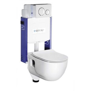 SAPHO - Závesné WC Brilla s podomietkovou nádržkou a tlačidlom Geberit, biela WC-SADA-14 vyobraziť