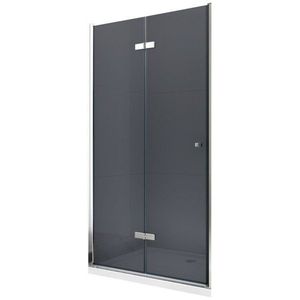MEXEN - Lima skladacie sprchové dvere 120, grafit, chróm sa stenovým profilom 856-120-000-01-40 vyobraziť