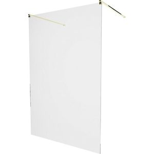 MEXEN/S - KIOTO samostatne stojaca sprchová zástena 100 x 200, transparent 8 mm, zlatá 800-100-002-50-00 vyobraziť