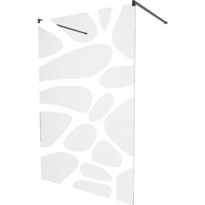MEXEN/S - KIOTO samostatne stojaca sprchová zástena 110 x 200, transparent/biela vzor 8 mm, čierna 800-110-002-70-97 vyobraziť