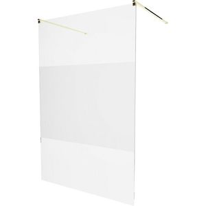 MEXEN/S - KIOTO samostatne stojaca sprchová zástena 120 x 200, transparent/matné sklo 8 mm, zlatá 800-120-002-50-35 vyobraziť