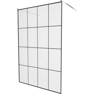 MEXEN/S - KIOTO samostatne stojaca sprchová zástena 130 x 200, transparent/čierna vzor 8 mm, chróm 800-130-002-01-77 vyobraziť