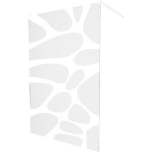 MEXEN/S - KIOTO samostatne stojaca sprchová zástena 110 x 200, transparent/biely vzor 8 mm, biela 800-110-002-20-97 vyobraziť