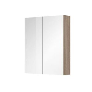 MEREO - Aira, Ponte kúpeľňová galerka 60 cm, zrkadlová skrinka, dub Kronberg CN716GD vyobraziť