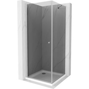 MEXEN/S - Pretória sprchovací kút 90x90, grafit, chróm + sprchová vanička vrátane sifónu 852-090-090-01-40-4010 vyobraziť