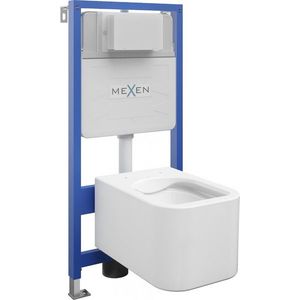 MEXEN/S - WC predstenová inštalačná sada Fenix Slim s misou WC Elis, biela 6103391XX00 vyobraziť