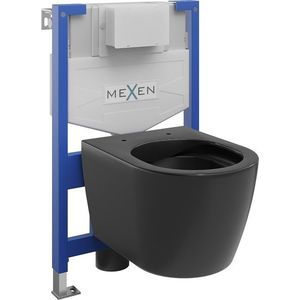 MEXEN/S - WC predstenová inštalačná sada Fenix XS-F s misou WC Carmen, čierna mat 6803388XX85 vyobraziť