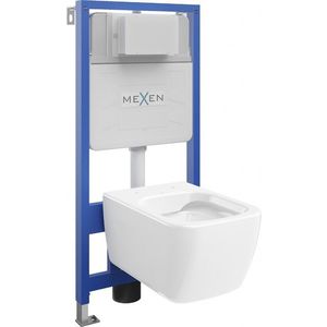 MEXEN/S - WC predstenová inštalačná sada Fenix Slim s misou WC Margo, biela 6103342XX00 vyobraziť